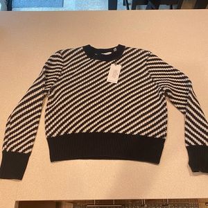 Equipment Wool Navy & White Sweater NWT